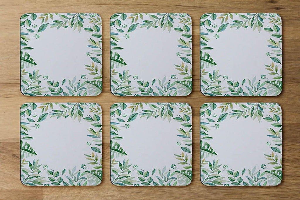 Light Botanical Leaves (Coaster) - Andrew Lee Home and Living