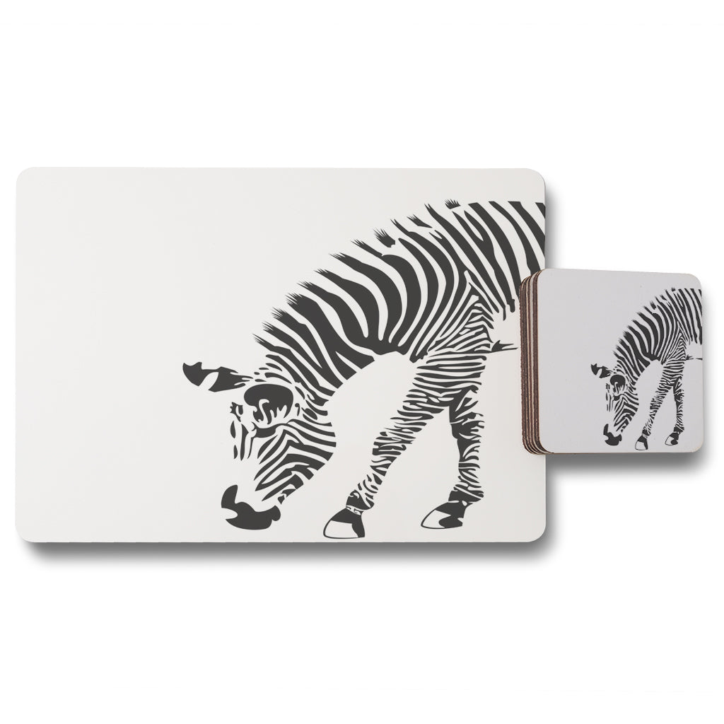 New Product Zebra (Placemat & Coaster Set)  - Andrew Lee Home and Living