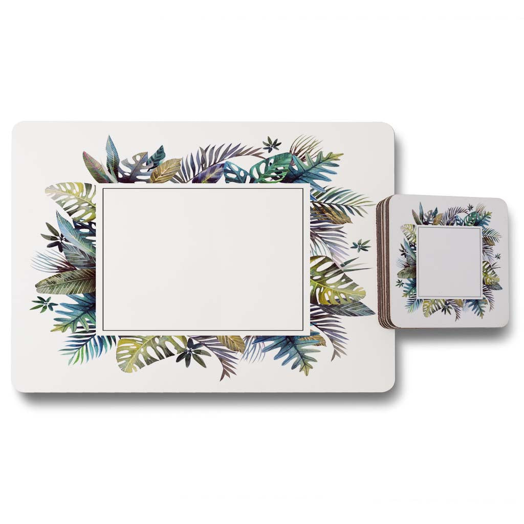 New Product Square Tropical Border (Placemat & Coaster Set)  - Andrew Lee Home and Living