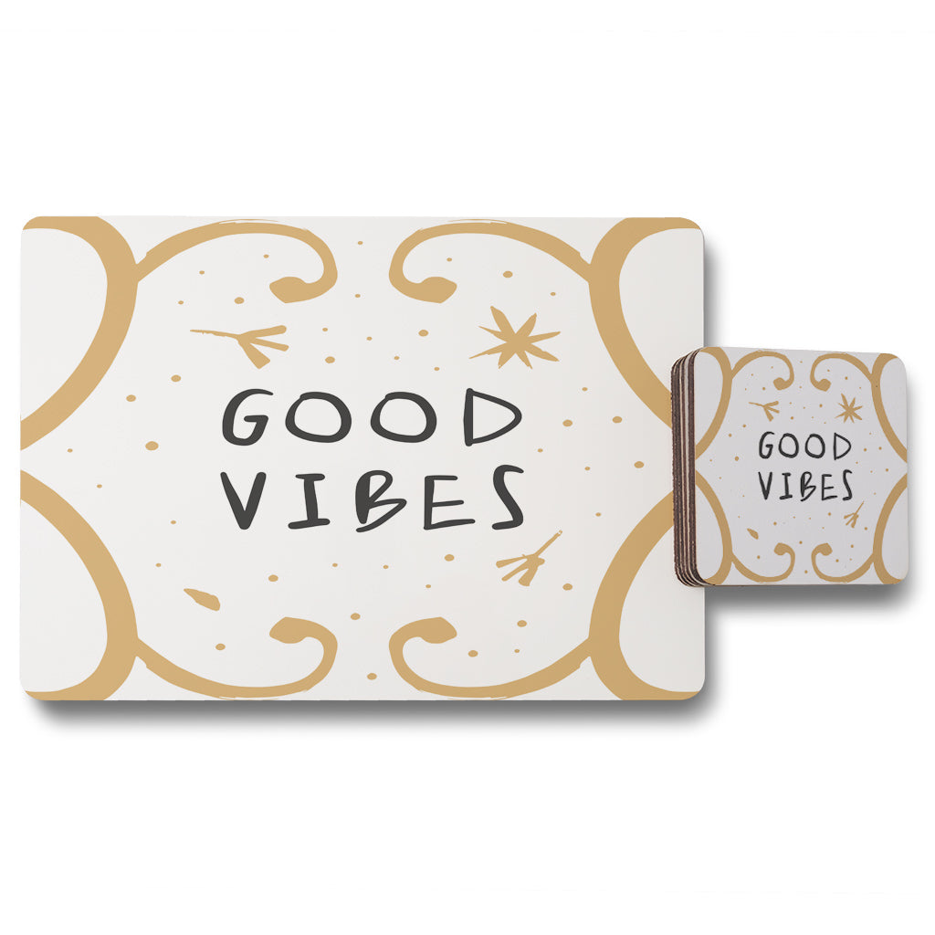 New Product Good Vibes (Placemat & Coaster Set)  - Andrew Lee Home and Living