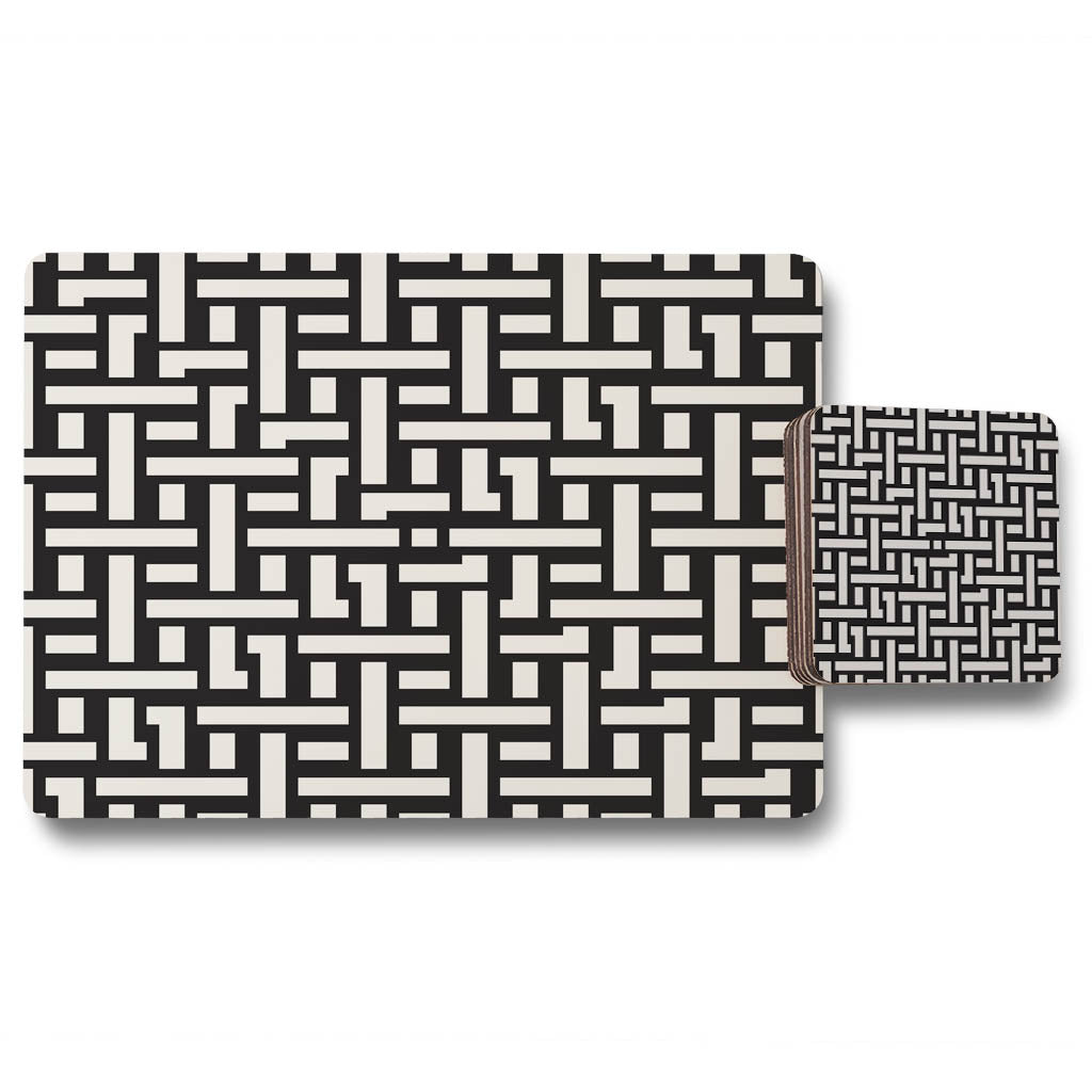 New Product Woven Pattern (Placemat & Coaster Set)  - Andrew Lee Home and Living
