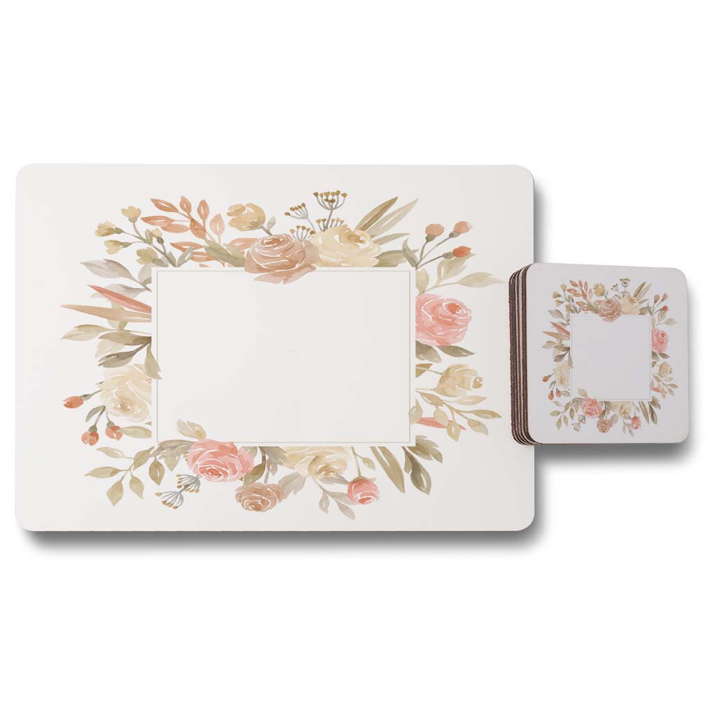 New Product Flower Border (Placemat & Coaster Set)  - Andrew Lee Home and Living
