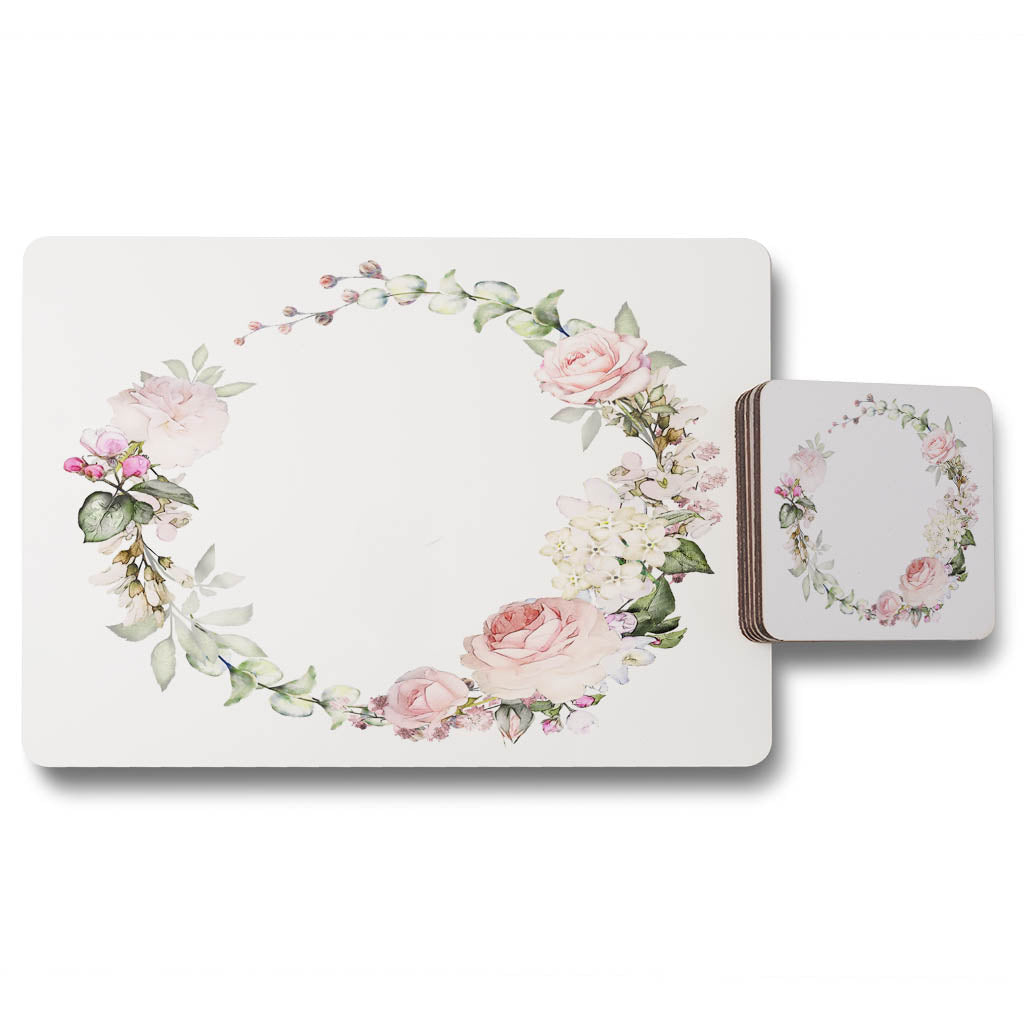 New Product Watercolour Flowers (Placemat & Coaster Set)  - Andrew Lee Home and Living