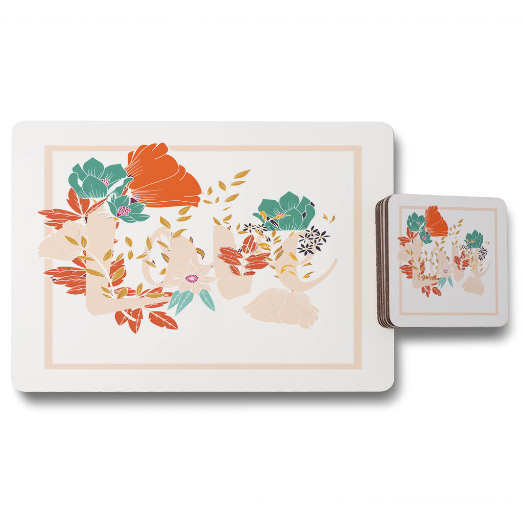 New Product Love & Flowers (Placemat & Coaster Set)  - Andrew Lee Home and Living