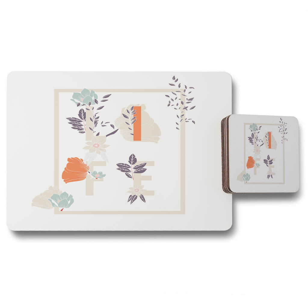 New Product Life & Flowers (Placemat & Coaster Set)  - Andrew Lee Home and Living