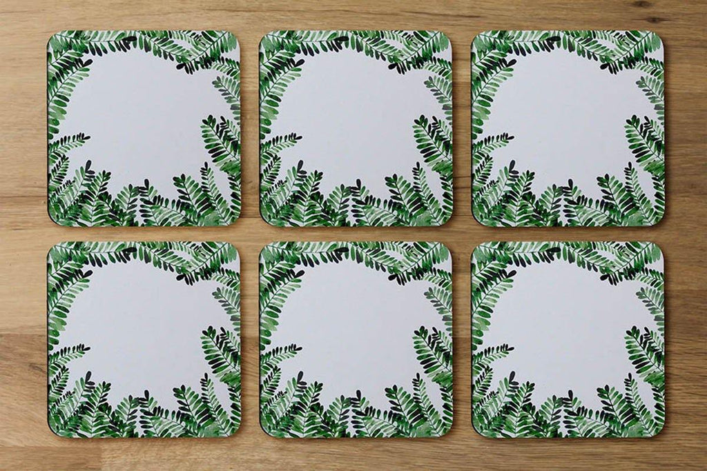 Green Botanical Leaves (Coaster) - Andrew Lee Home and Living