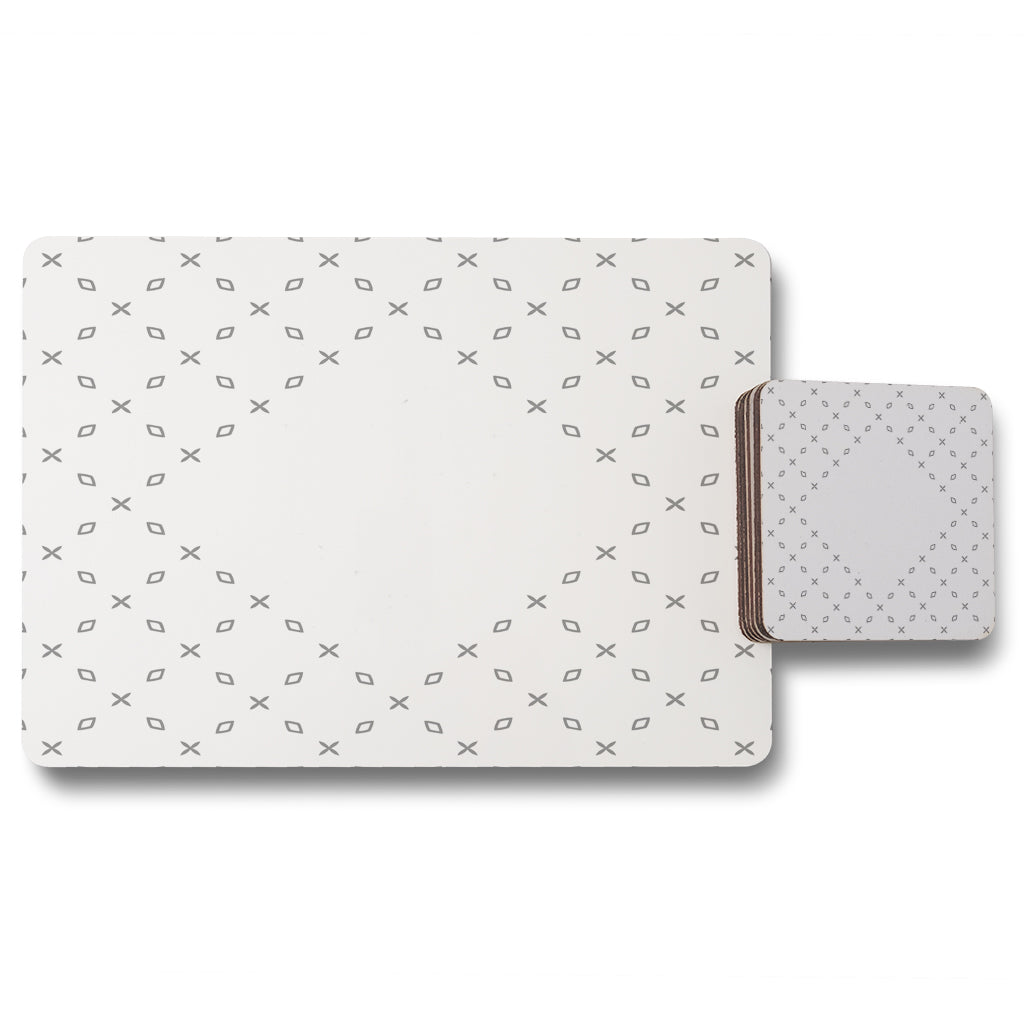 New Product Crosses & Diamonds (Placemat & Coaster Set)  - Andrew Lee Home and Living