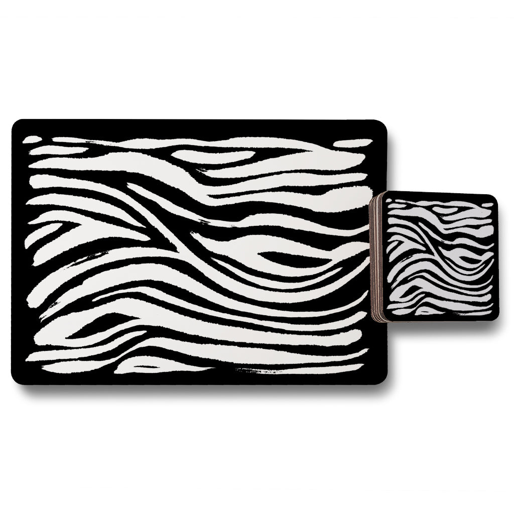 New Product Zebra Print (Placemat & Coaster Set)  - Andrew Lee Home and Living