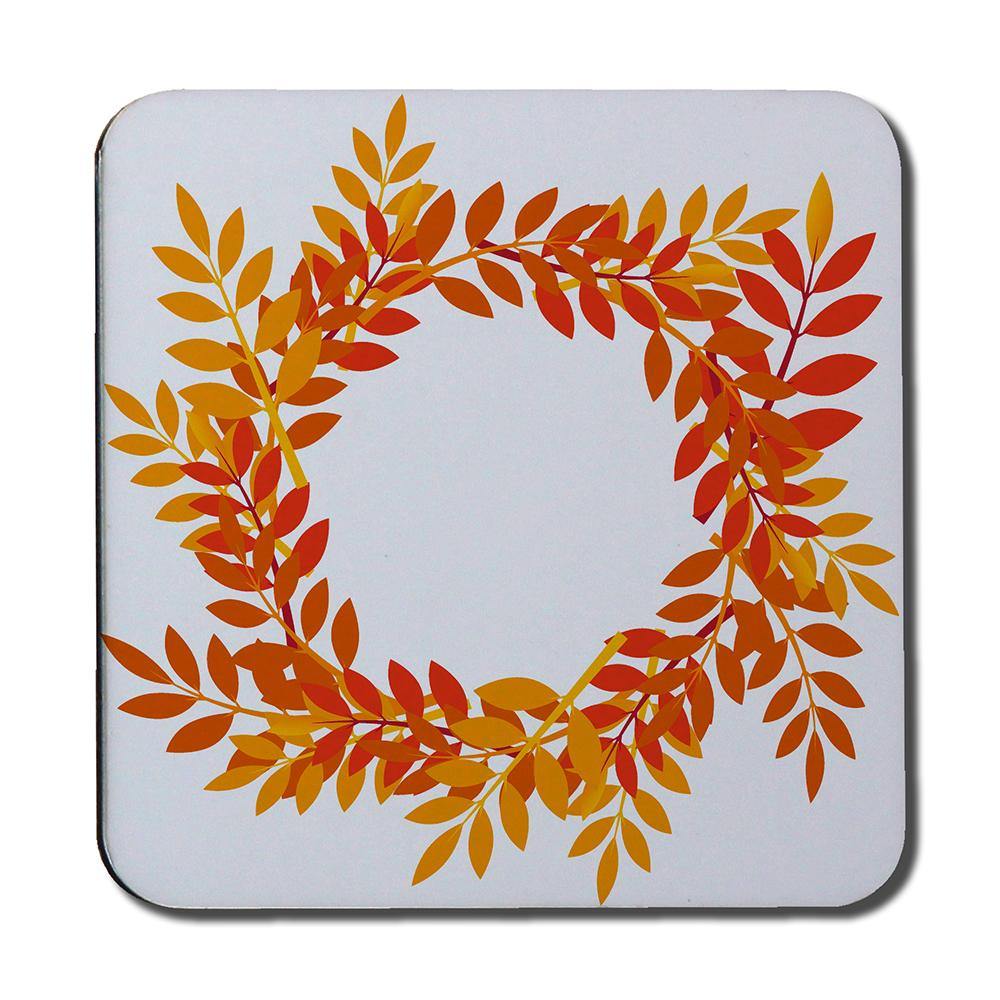 Orange & Red Autumn Leaves (Coaster) - Andrew Lee Home and Living