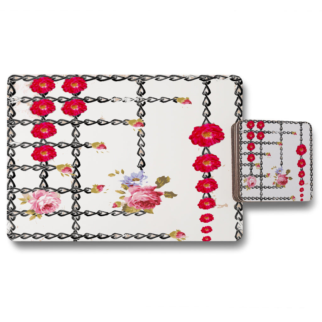 New Product Roses & Chains (Placemat & Coaster Set)  - Andrew Lee Home and Living