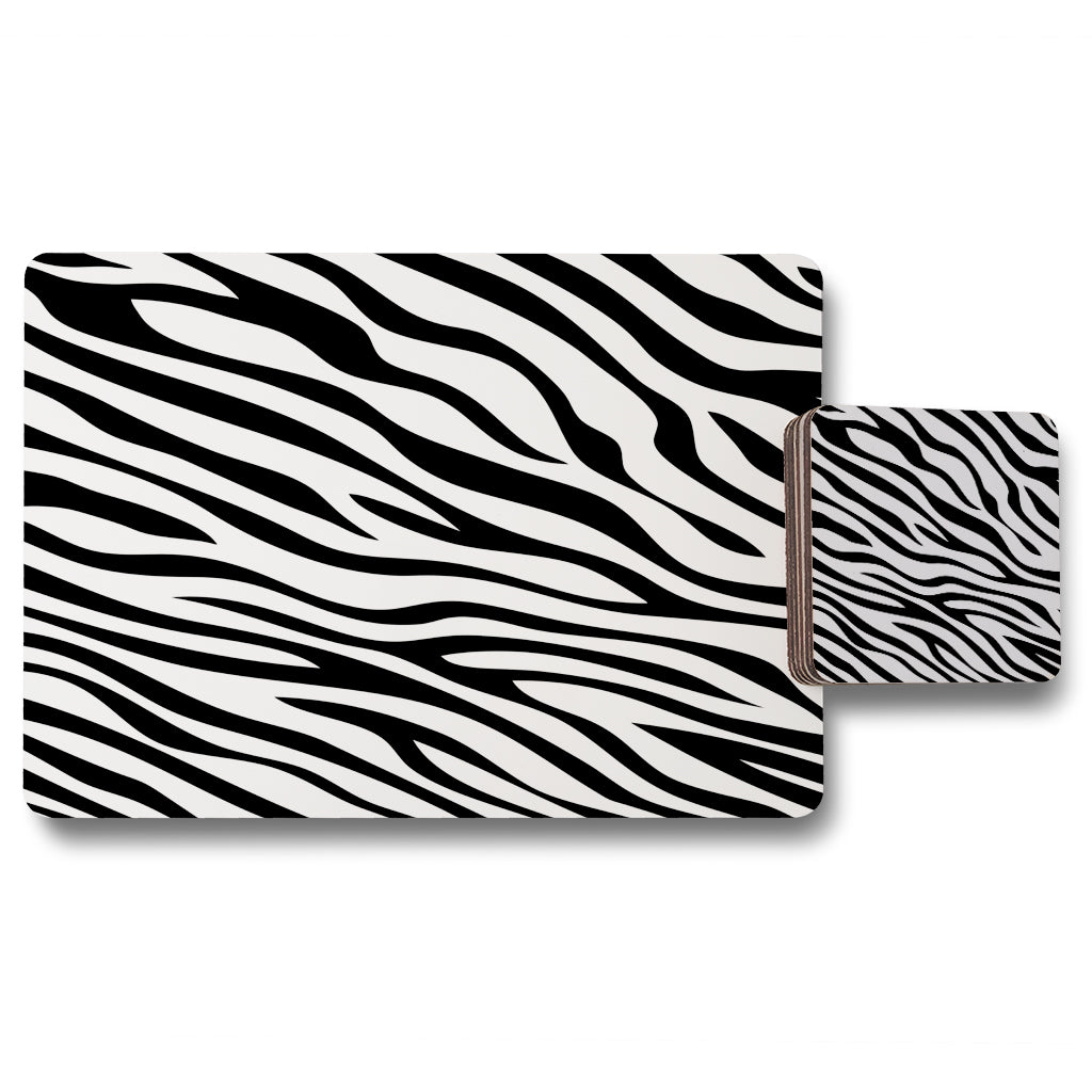 New Product Print of Zebra Stripes (Placemat & Coaster Set)  - Andrew Lee Home and Living