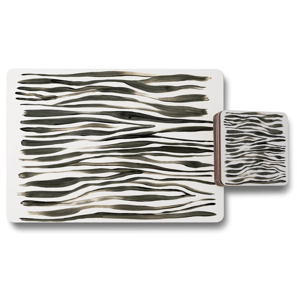 New Product Zebra Stripes (Placemat & Coaster Set)  - Andrew Lee Home and Living