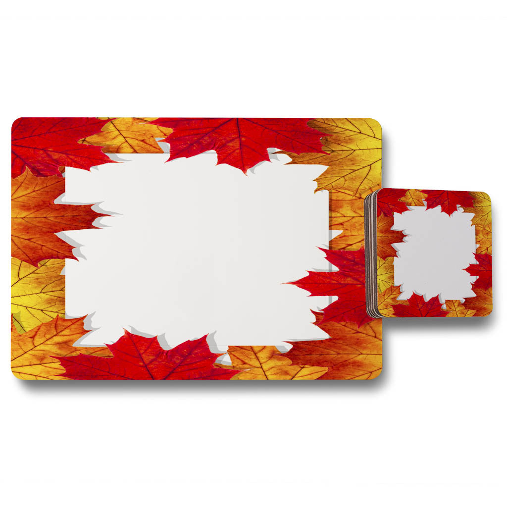 New Product Autumn Border (Placemat & Coaster Set)  - Andrew Lee Home and Living