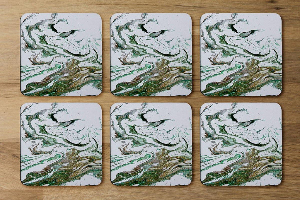 Green & Gold Marble (Coaster) - Andrew Lee Home and Living