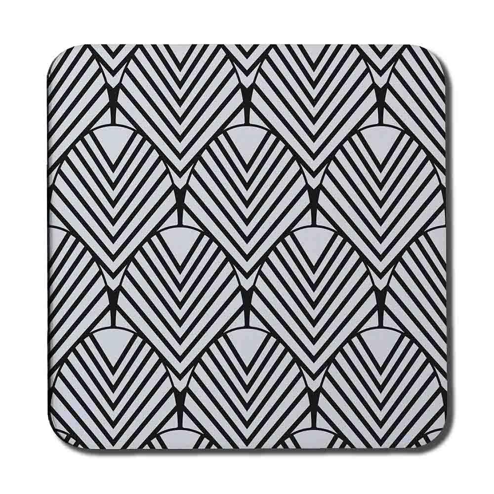 Black Geometric Decoration (Coaster) - Andrew Lee Home and Living