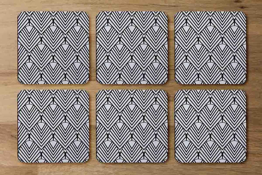Black Geometric Decoration (Coaster) - Andrew Lee Home and Living
