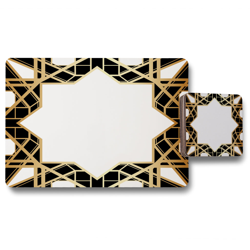 New Product Art Deco Star Border (Placemat & Coaster Set)  - Andrew Lee Home and Living