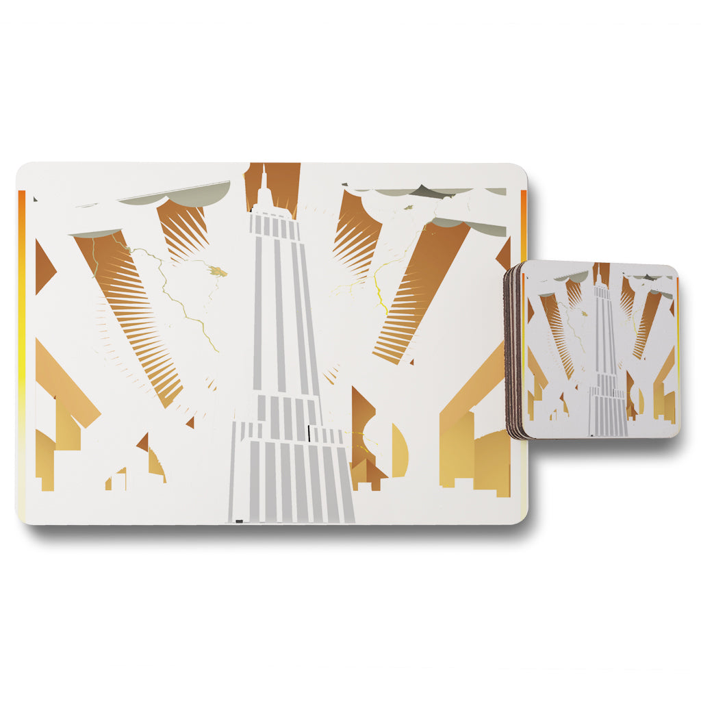 New Product Art Deco Skyscraper (Placemat & Coaster Set)  - Andrew Lee Home and Living