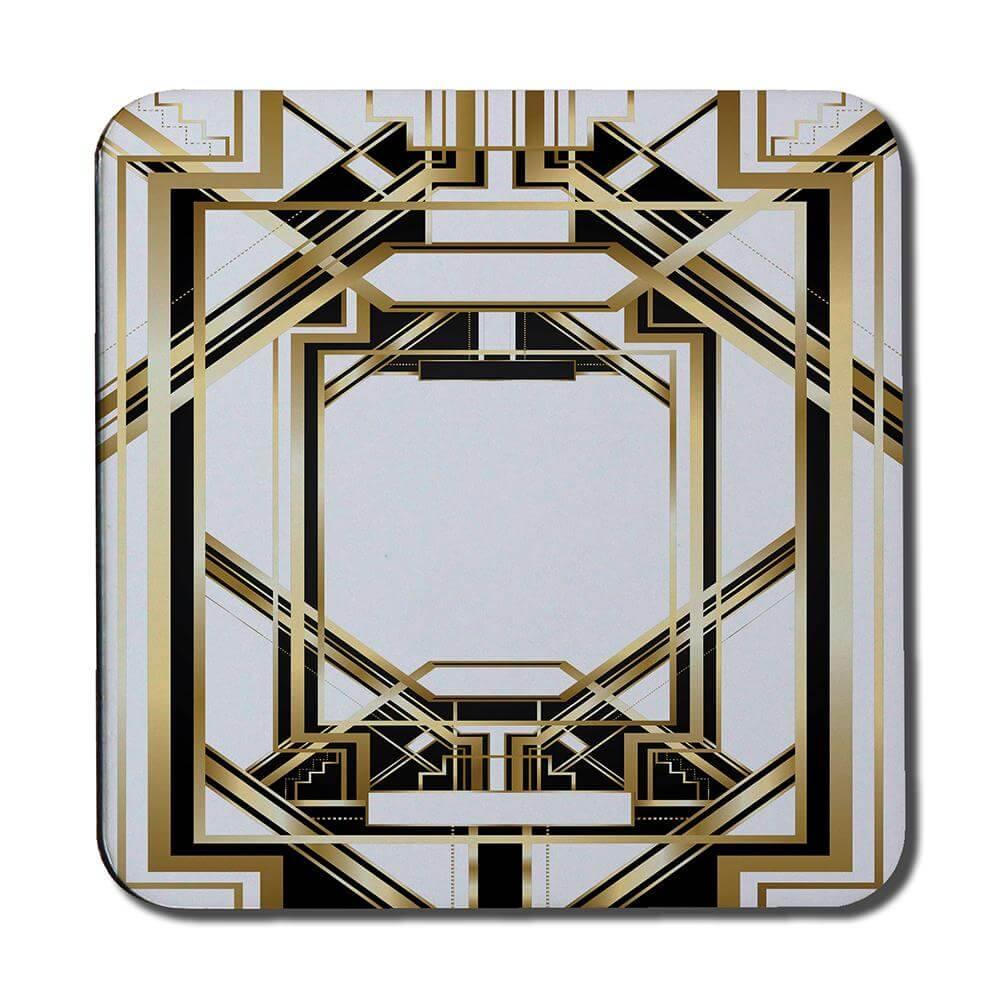 Art Deco Golden Black Frame (Coaster) - Andrew Lee Home and Living