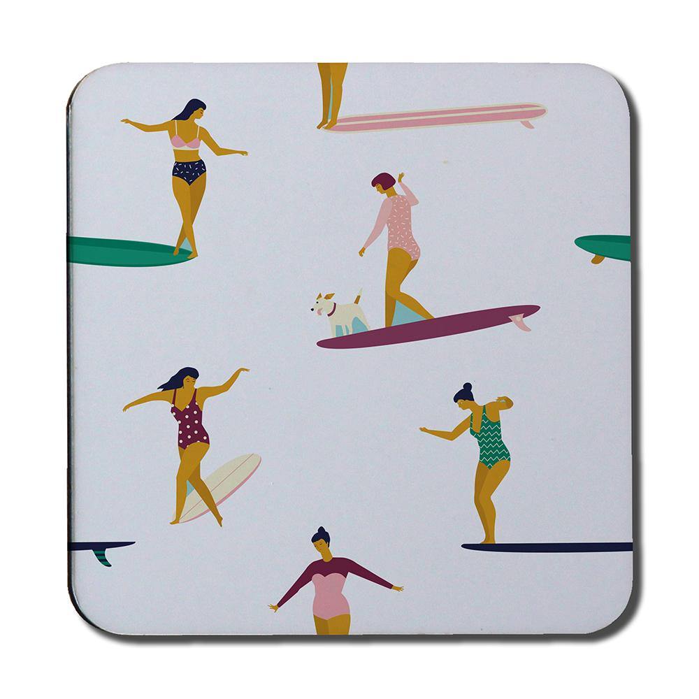 Female Surfers (Coaster) - Andrew Lee Home and Living
