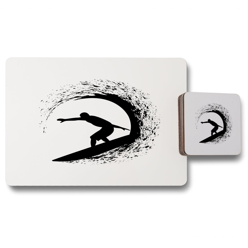 New Product Surfer Silhouette (Placemat & Coaster Set)  - Andrew Lee Home and Living