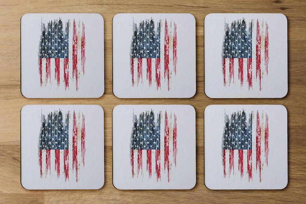American Grunge Flag (Coaster) - Andrew Lee Home and Living