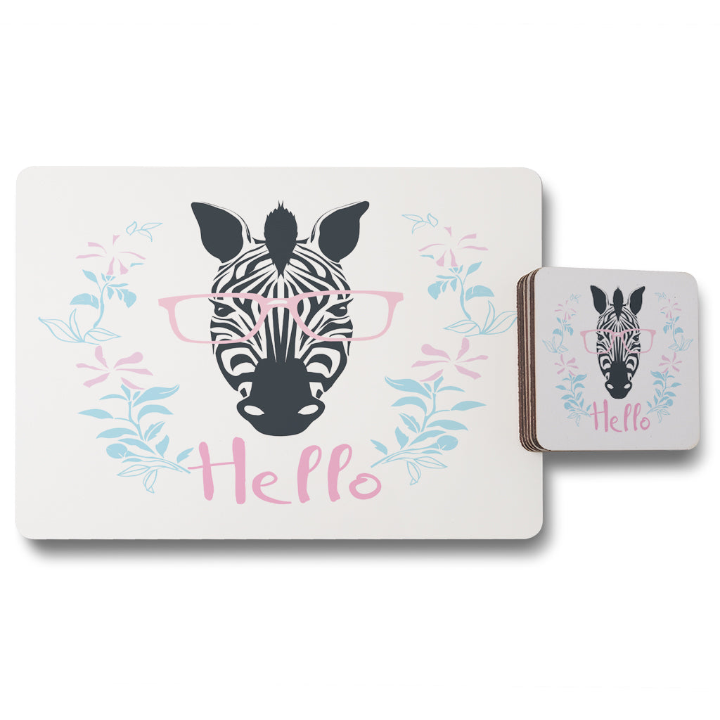 New Product Hello Zebra (Placemat & Coaster Set)  - Andrew Lee Home and Living