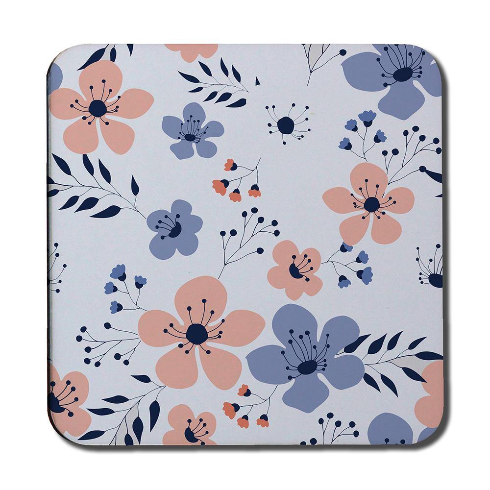 Pink & Blue Flowers (Coaster) - Andrew Lee Home and Living