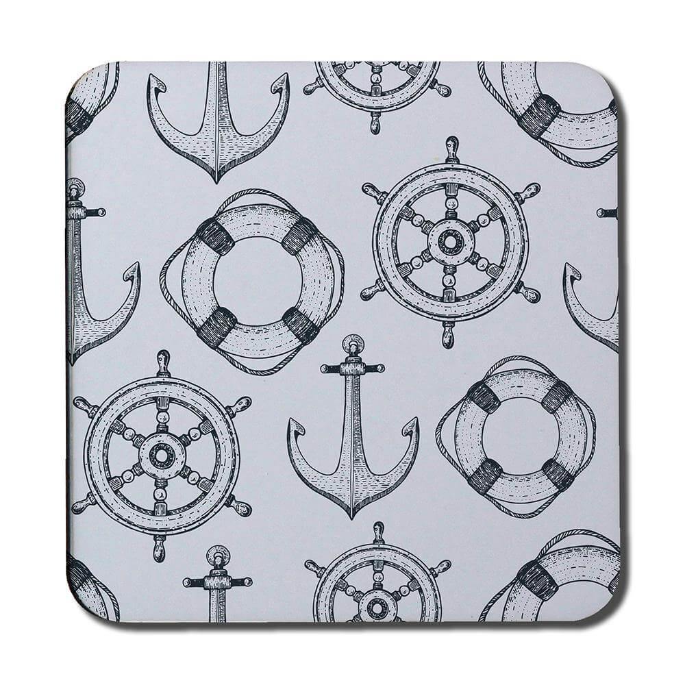 Anchor & Wheel (Coaster) - Andrew Lee Home and Living