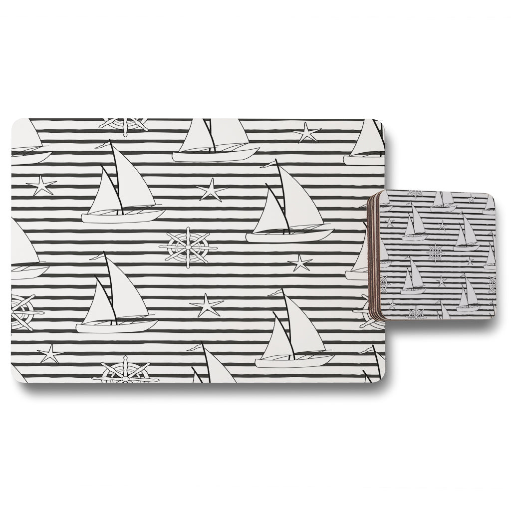 New Product Sailboats (Placemat & Coaster Set)  - Andrew Lee Home and Living