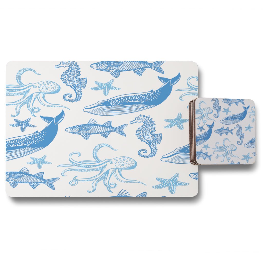 New Product Sealife (Placemat & Coaster Set)  - Andrew Lee Home and Living