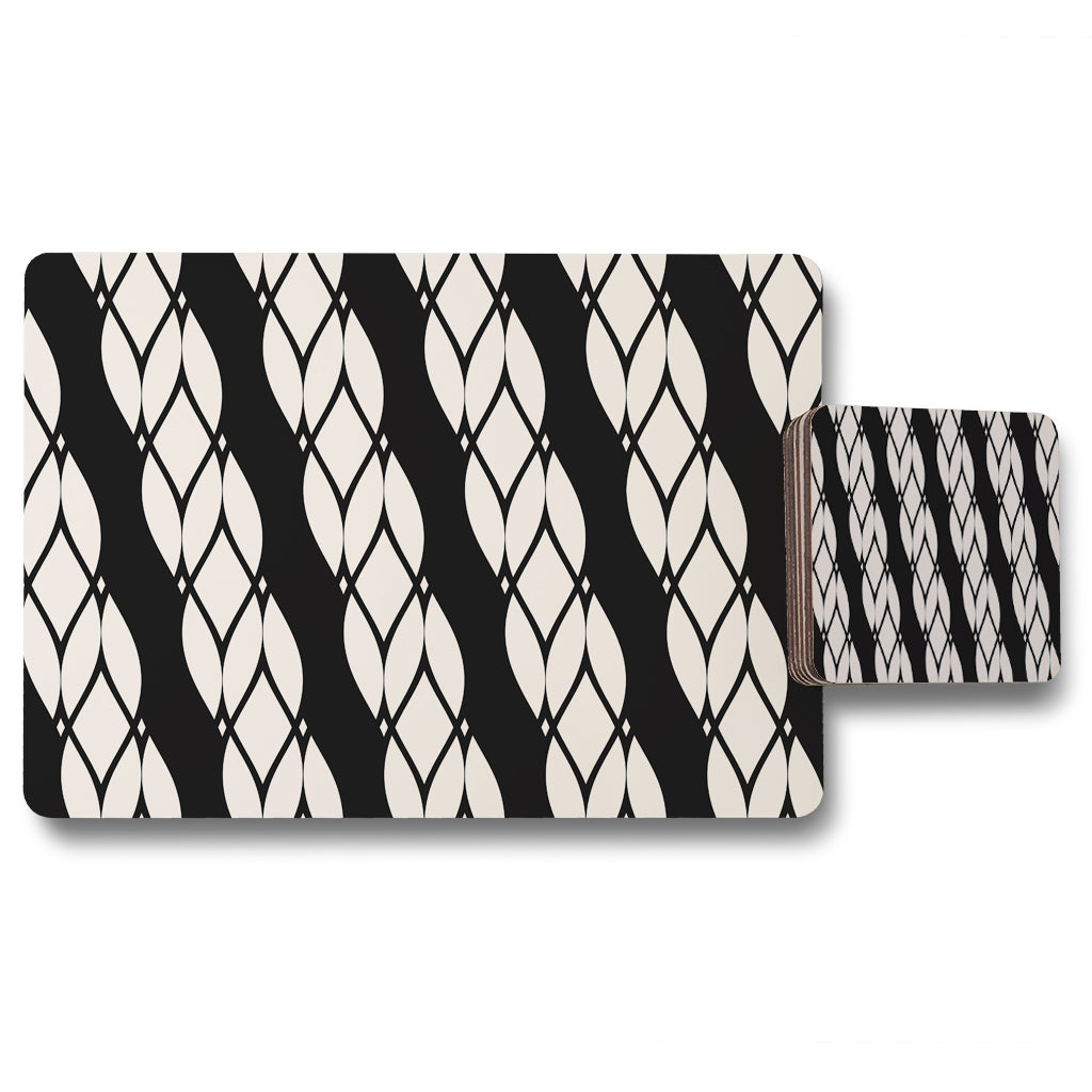 New Product Geometric Rope Pattern (Placemat & Coaster Set)  - Andrew Lee Home and Living