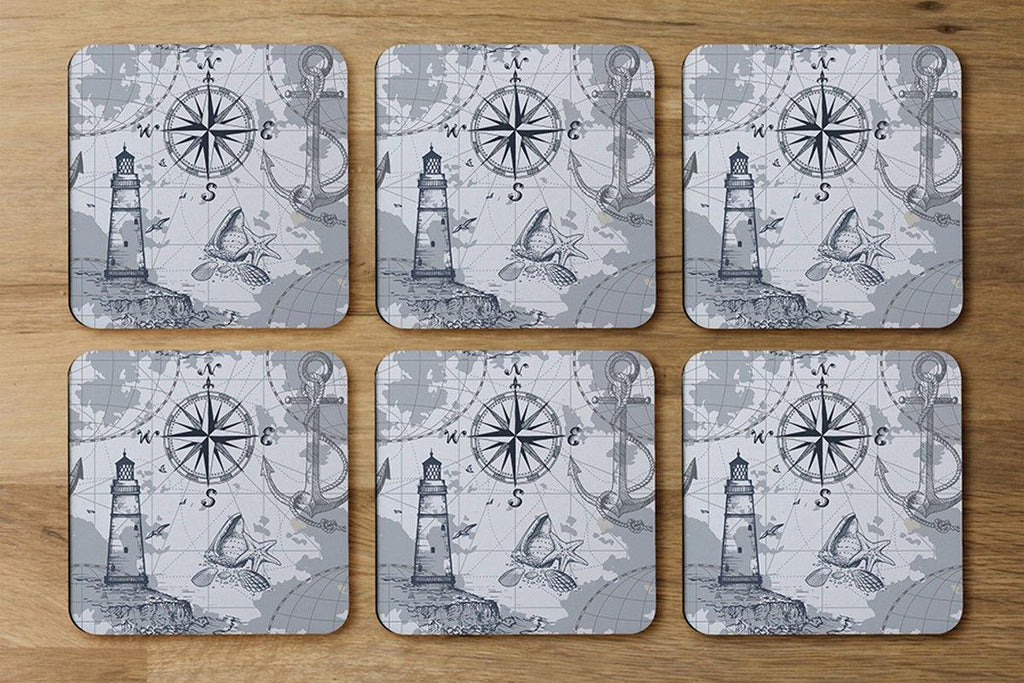 Compass & Map (Coaster) - Andrew Lee Home and Living