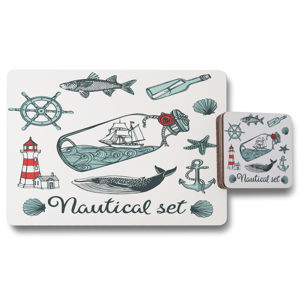 New Product Nauticle Items (Placemat & Coaster Set)  - Andrew Lee Home and Living