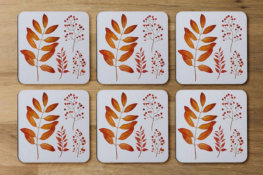Orange Autumn Leaves (Coaster) - Andrew Lee Home and Living