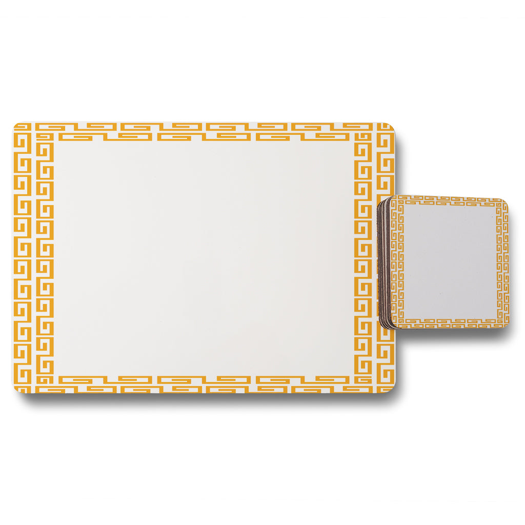 New Product Golden Egyptian Border (Placemat & Coaster Set)  - Andrew Lee Home and Living