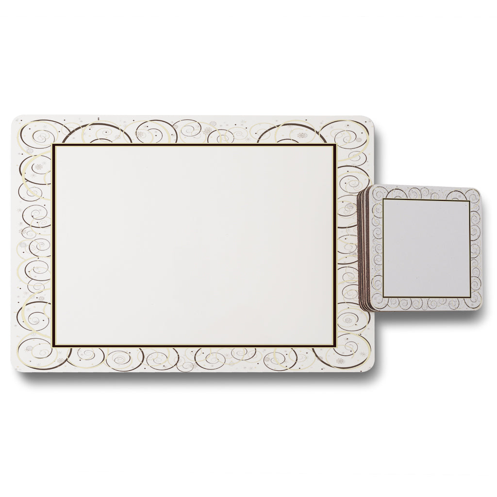 New Product Swirling Frame (Placemat & Coaster Set)  - Andrew Lee Home and Living