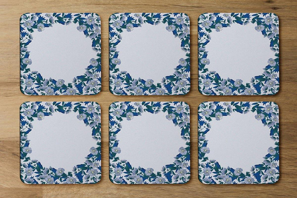 Winter Blue Flowers (Coaster) - Andrew Lee Home and Living