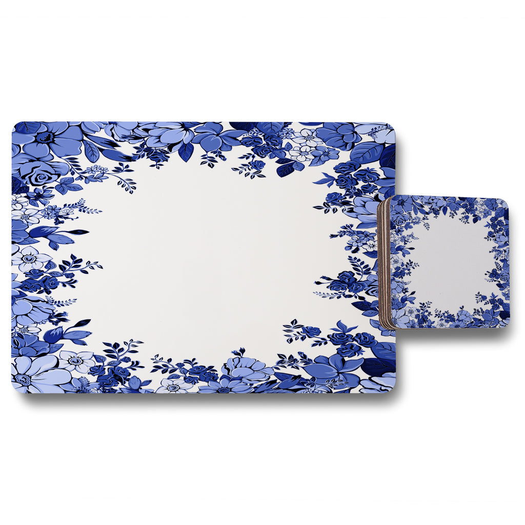 New Product Winter Floral Frame (Placemat & Coaster Set)  - Andrew Lee Home and Living