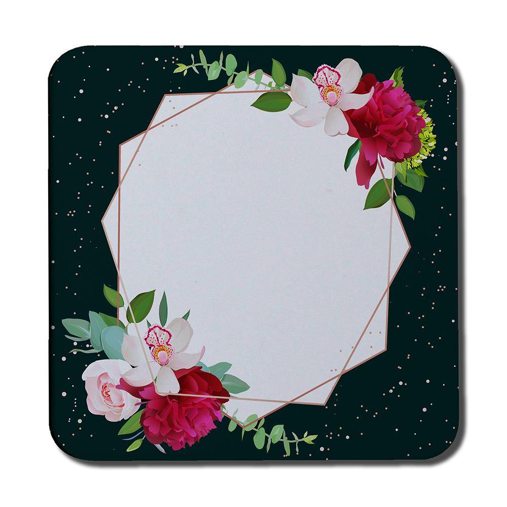 Bright Flowers, Dark Background (Coaster) - Andrew Lee Home and Living