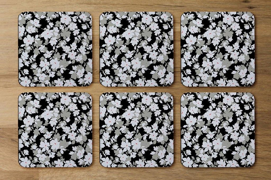 Grey, White & Black Flowers (Coaster) - Andrew Lee Home and Living