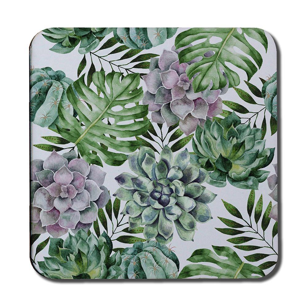Watercolour Botanical Leaves (Coaster) - Andrew Lee Home and Living