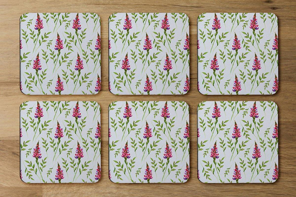 Pink & Green Leaves (Coaster) - Andrew Lee Home and Living