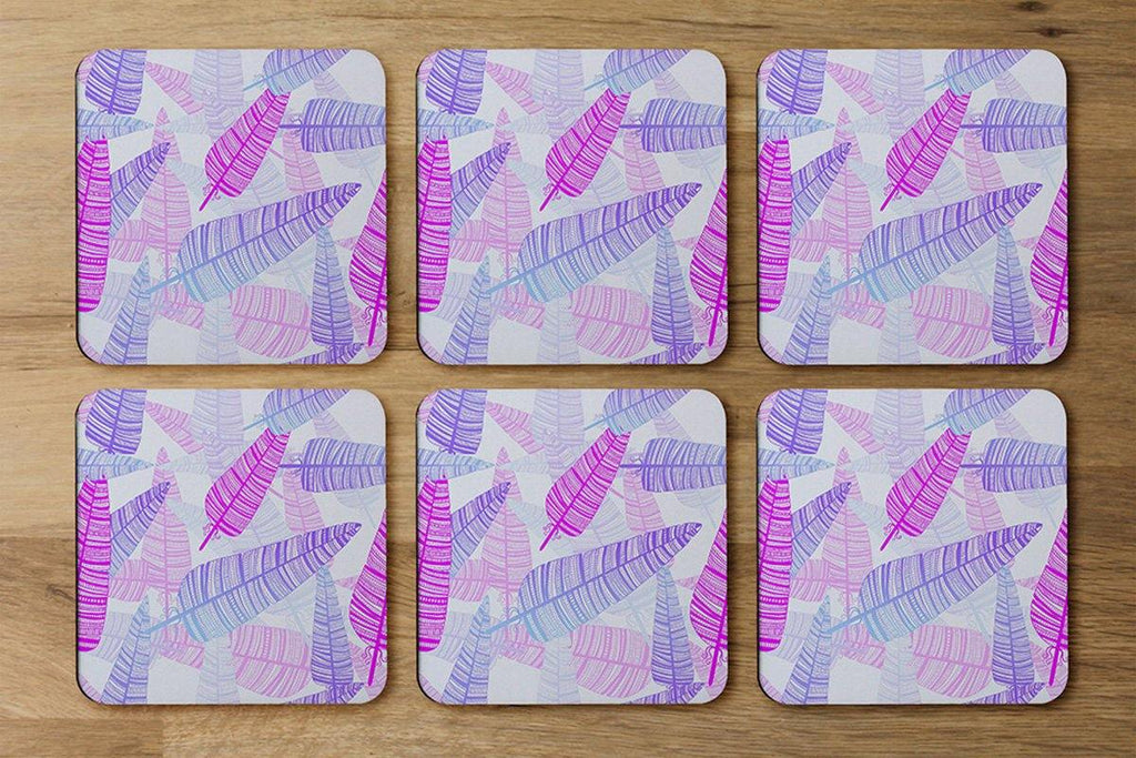 Purple Feathers (Coaster) - Andrew Lee Home and Living