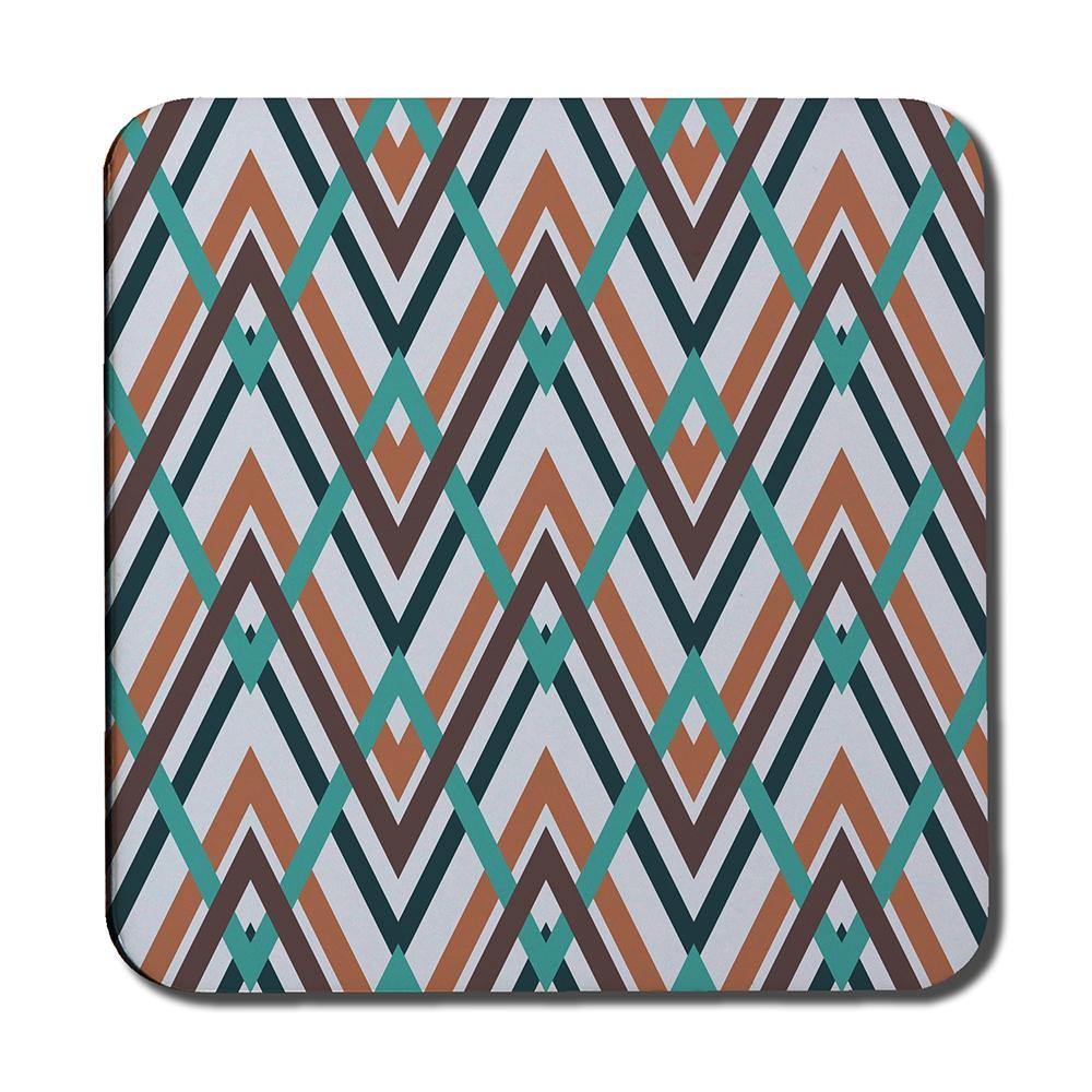 Coloured Geometric Zig Zag (Coaster) - Andrew Lee Home and Living