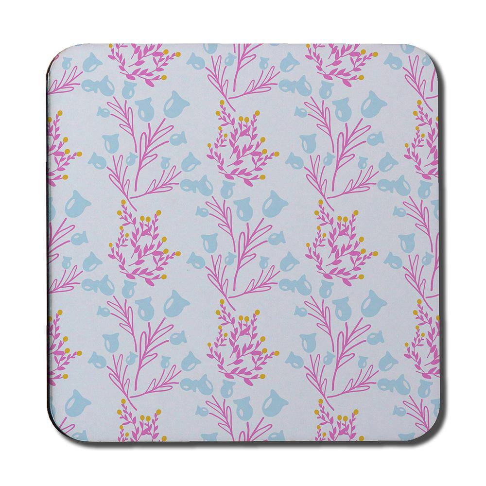 Pink & Blue Flower Design (Coaster) - Andrew Lee Home and Living