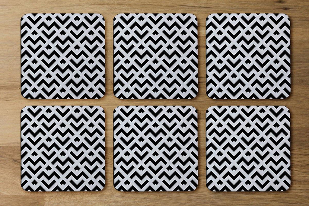 Black & White Geometric (Coaster) - Andrew Lee Home and Living