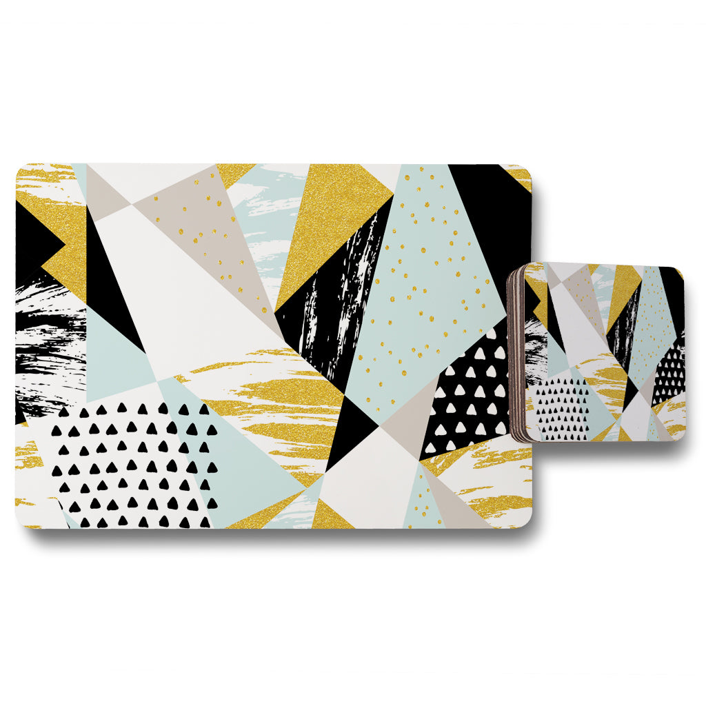 New Product Geometric Shapes & Brush Strokes (Placemat & Coaster Set)  - Andrew Lee Home and Living
