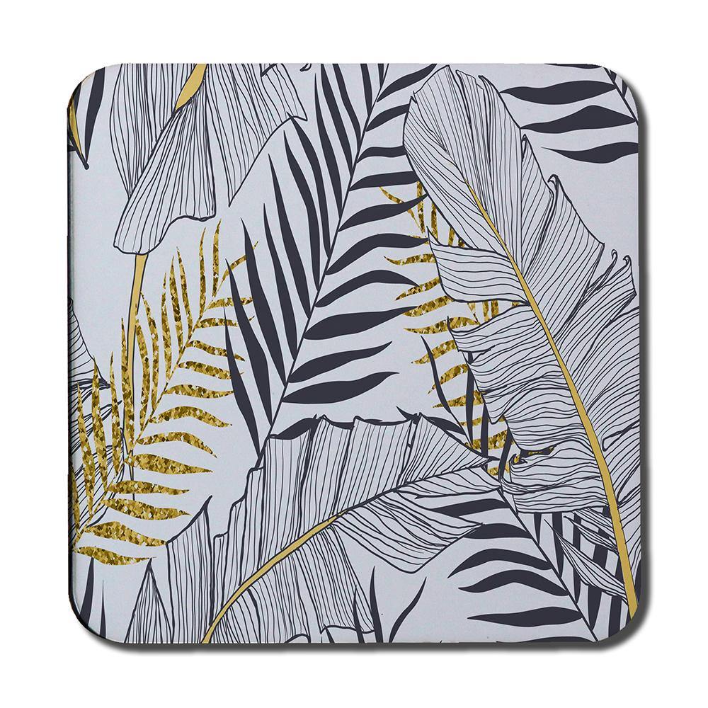 Gold & Black Leaves (Coaster) - Andrew Lee Home and Living