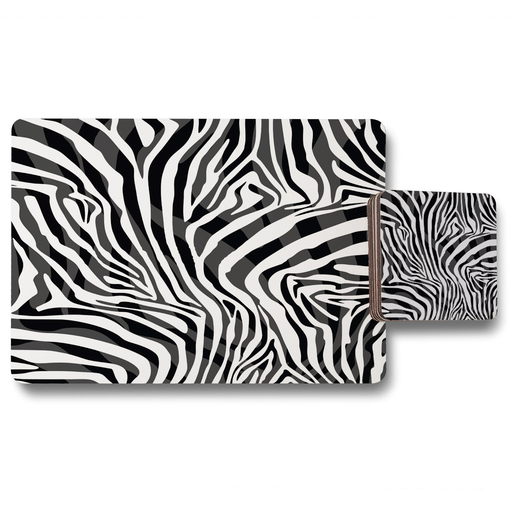 New Product Zebra Animal Print (Placemat & Coaster Set)  - Andrew Lee Home and Living